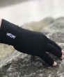 Raynaud’s Disease Fleece Open Finger Gloves Black