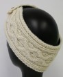 Women Infrared Knit Lined Wool Headband White