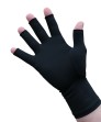 Infrared Arthritis Compression Fingerless Gloves w/Extended Cuff